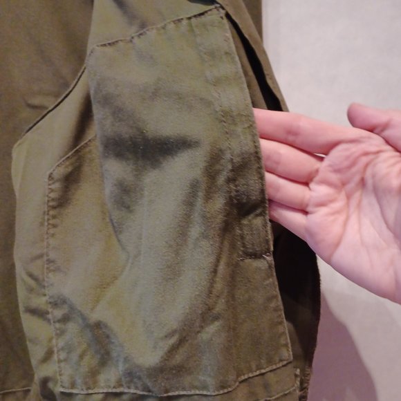Manteau léger cargo militaire / Military coat kaki green - Picture 7 of 9